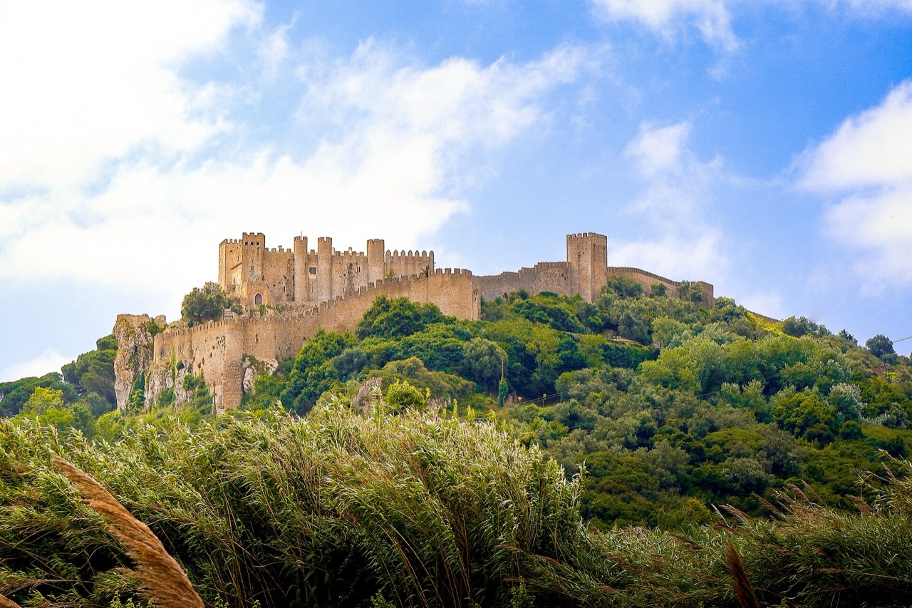 Castle of Óbidos under a sunny blue sky, the festival's setting